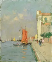 Italico Brass, Venezia, oil on cardboard