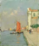 Italico Brass, Venezia, oil on cardboard