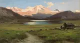 Silvio Poma, Stagno sull'Alpe Adamello, oil on canvas