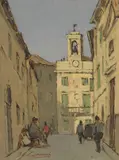 Giovanni Lomi, Falconara Alta, 1937, oil on compensato