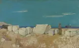 Vincenzo Cabianca, Cavatori, oil on card
