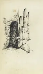 Vincenzo Cabianca, Tre disegni, A) Studio di alberi