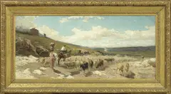 Aurelio Tiratelli, Pastori con gregge, oil on canvas