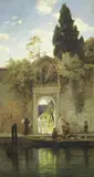 L'arrivo del fruttivendolo in convento a Venezia by Herman David Salomon Corrodi, oil on canvas, offered Oct 2023