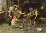 Eugenio Zampighi, Inseguendo le galline