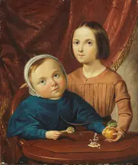Clemente Alberi, Doppio ritratto, 1849, oil on canvas
