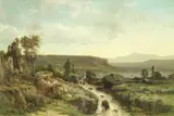 Henri Langerock, Paesaggio, oil on canvas