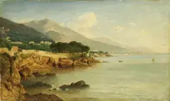 Albert Zimmermann, Paesaggio, oil on panel