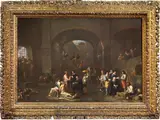 Cornelis de Wael, Scena di vita carceraria, oil on canvas