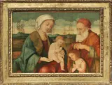 Marco Bello, Madonna con il Bambino, San Giovannino e San Zaccaria, oil on panel