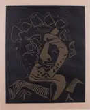 Pablo Picasso, Le Danseur, 1965, engraving on linoleum