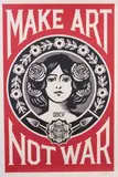 Shepard Fairey, Make Art Not War, 2018, lithograph offset