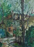 Roberto Fontirossi, Paesaggio, 1966, oil on canvas