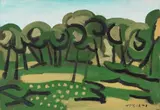 Giulio Turcato, Alberi, oil on canvas