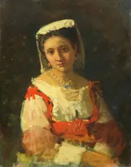 Vincenzo Cabianca, Ciociara, oil on canvas