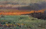 Beppe Ciardi, Marina, oil on cardboard