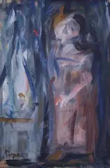 Figura by Enzo Pregno, oil on canvas, offered Jul 2023