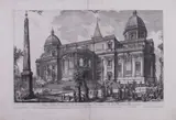 Giovan Battista Piranesi, Veduta della Facciata di dietro della Basilica di S. Maria Maggiore, etching on paper