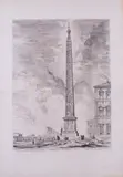 Giovan Battista Piranesi, Obelisco Egizio, etching on paper