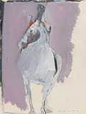 Marino Marini, Studio per cavaliere, 1948, tempera on paper applicata on paper