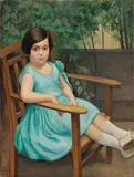 Carlo Socrate, Ritratto della piccola Biancale, 1926, oil on canvas