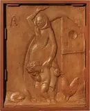 Libero Andreotti, La sculacciata, 1920, Bassorilievo in terracotta