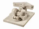 Pietro Cascella, Nascita, 1976, Scultura in travertino