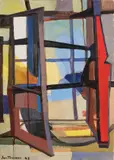Giuseppe Santomaso, Finestra, 1948, oil on canvas