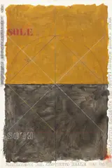 Giò Pomodoro, Per i prigionieri politici spagnoli, 1974, mixed media on card