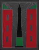 Franco Angeli, Notturno, enamel on canvas
