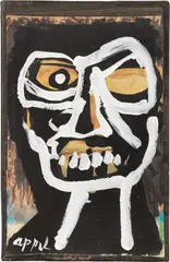 Testa by Karel Appel, 1970, mixed media on paper intelata, offered May 2023