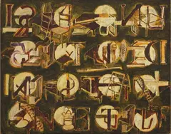 Marco Tirelli, Senza titolo, 1985, mixed media on paper applicata on panel