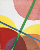 Luigi Veronesi, Costruzione TS 22, 1988, oil on canvas