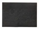 Alberto Burri, Cretto Nero B, 1971, etching and acquatinta on paper applicata on faesite