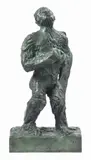 Sandro Chia, Figura (Corazon), scultura in bronze a patina verde