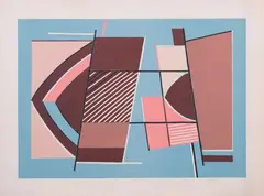 Alberto Magnelli, Senza titolo, 1958, lithograph a colori