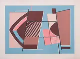 Alberto Magnelli, Senza titolo, 1958, lithograph a colori