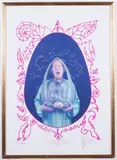 Luigi Ontani, Sbadigliovo, lithograph a colori