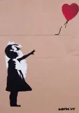 Girl with Balloon by Banksy, 2015, stencil and spray on cardboard, offered May 2023