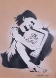 The End by Banksy, 2015, stencil and spray on cardboard, offered May 2023