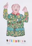 Enrico Baj, La visita, 1994, screenprint a colori