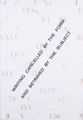 Vincenzo Agnetti, Writing cancelled by the form and betrayed by the subject, 1971, lithograph