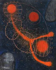 Fulvio Pendini, Costellazioni, oil on canvas