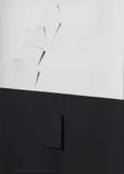 Mario Surbone, Equilibrio BN, 1968, tempera on cardboard applicato on pannello