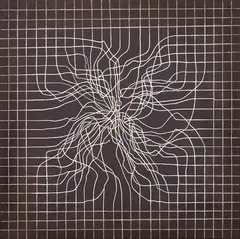 Groviglio by Carlo Severa, 1996, mixed media on panel, offered May 2023
