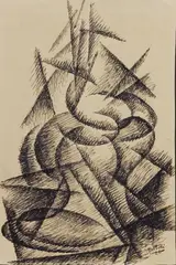 Forme dinamiche by Gerardo Dottori, 1926, inchiostro on paper applicata on card, offered May 2023