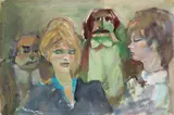 Figure by Mino Maccari, oil on canvas, offered May 2023