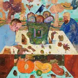 In campagna by Antonio Possenti, 1990, oil on panel, offered May 2023