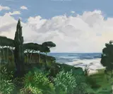 Alberto Sughi, Paesaggio, oil on canvas
