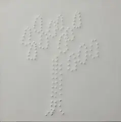 Angelo Brescianini, 132 spari pistola cal. 22, 2015, spari on lastra di alluminio dipinto